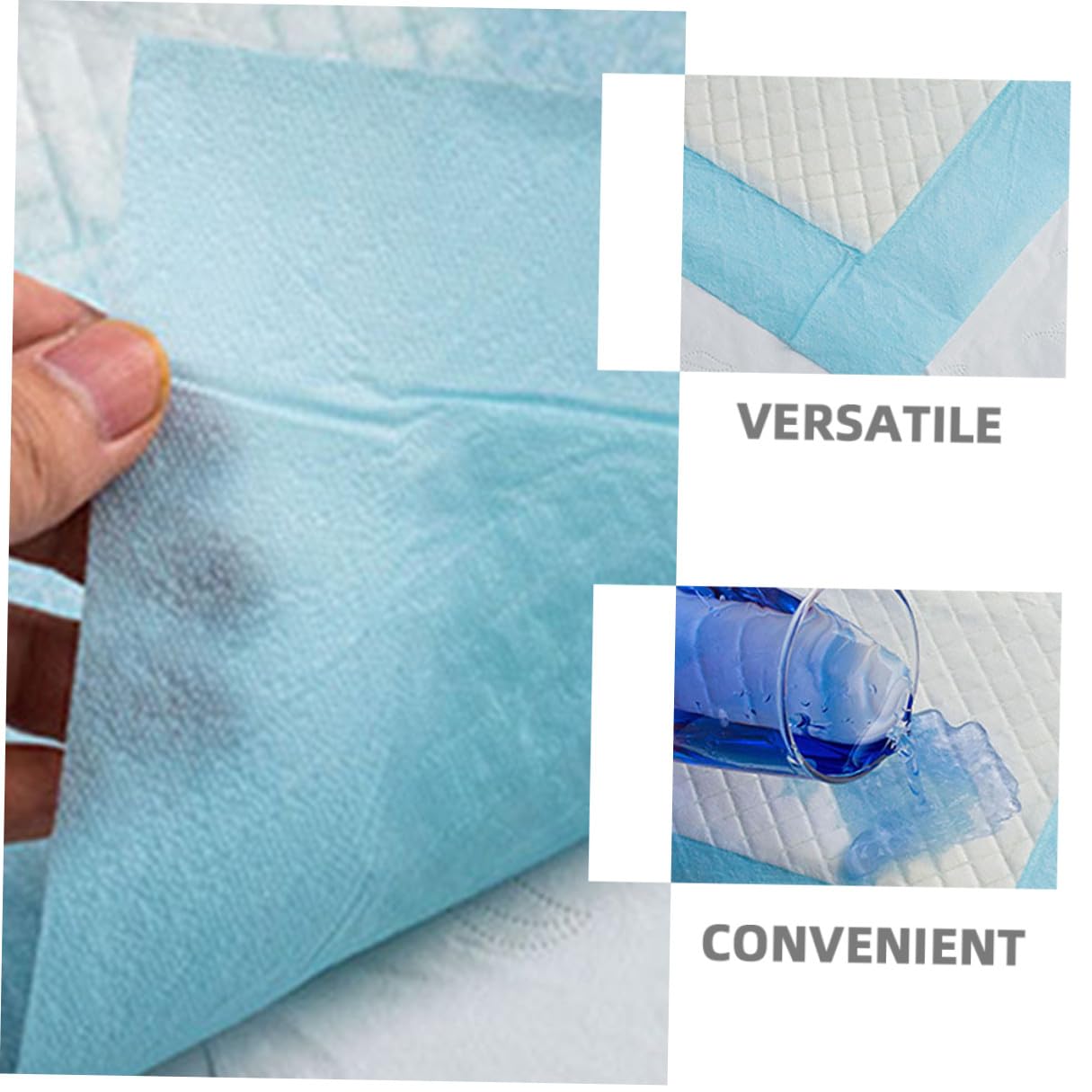 Mikikit 100 Stück Einweg Wickelunterlagen Saugfähig 60x90cm Auslaufsichere Urinunterlagen für Babys Senioren Hautfreundliche Pflegeunterlagen für Reisen und Wickeltisch