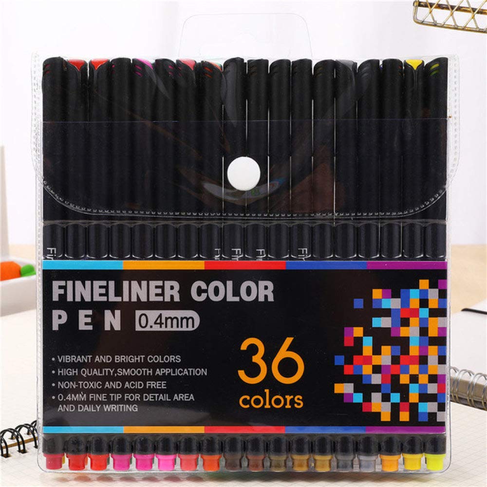 Pennarelli ad Acquerello 12/24/36/48/60Pz Pennarelli artistici Colorati Professionali Penne fineliner da 0,4 mm per Set di Penne da Ufficio per la Scuola Forniture artistiche per Penne a inchiost