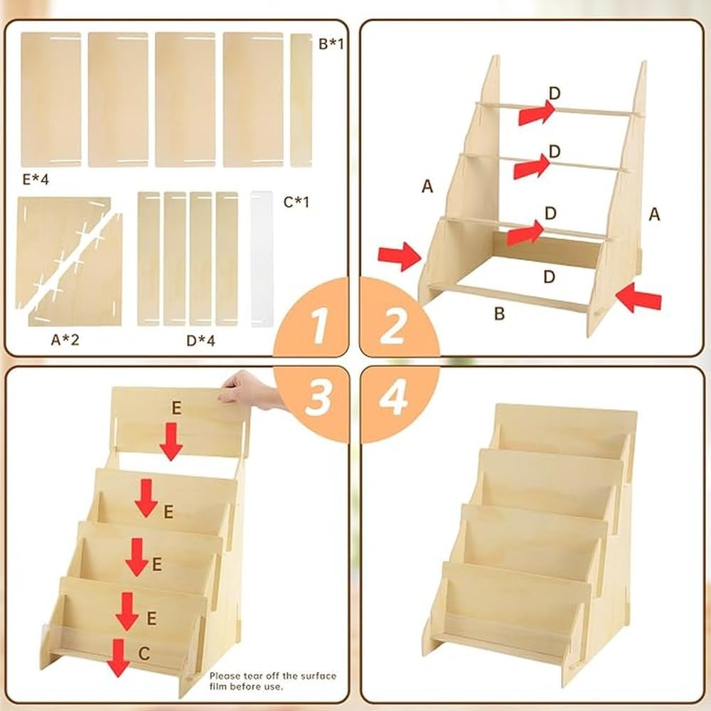 Présentoir à Cartes à 4 Niveaux, conçu pour accueillir Plus de