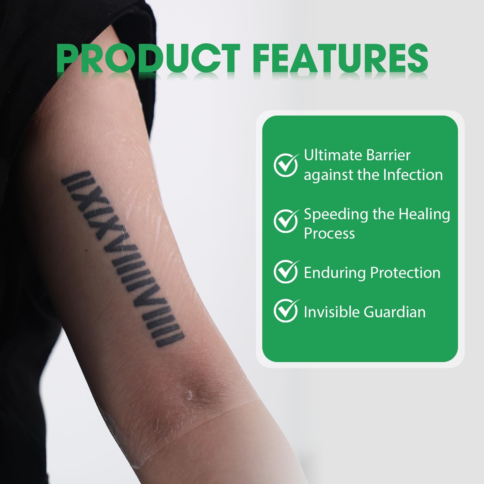 Pansement Tatouage Waterproof 2m X 15cm – Transparent Respirant, Protection Cicatrisation Tattoo Idéale