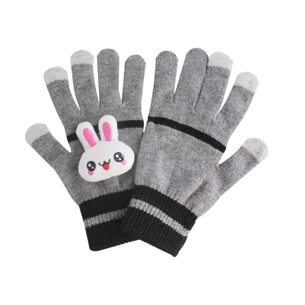 Cashmere Wool Fiber Blended Warm Soft Elastic Touch Screen Gloves, Works on All Smartphone Devices
