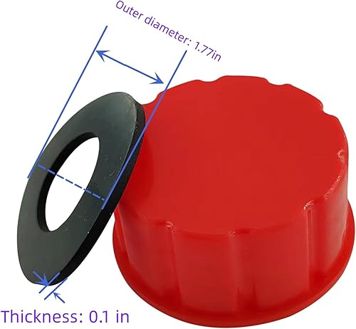 Miniatura 5 de Fesasn Tapa de repuesto para latas de gasolina de 5 galones con estilo de rosca gruesa, se adapta a tapas de transporte de latas de gasagua para