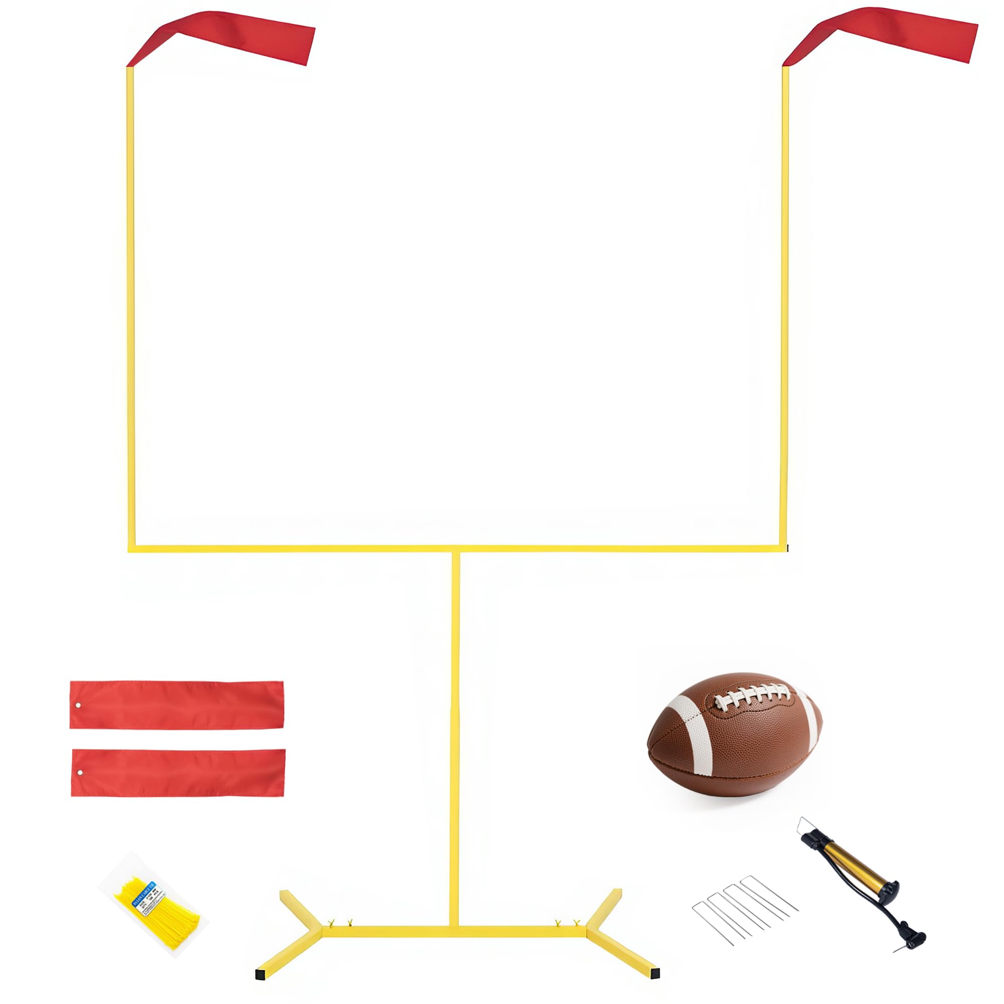 Photo 1 of ***PARTS ONLY***SEAOTTER Authentic Steel Football Field Goal Post, 8' x 5.5' Kicking Field Goals Uprights Set - Stable Steel Tube Frame - Adjustable Height - Backyard Football Game Equipment