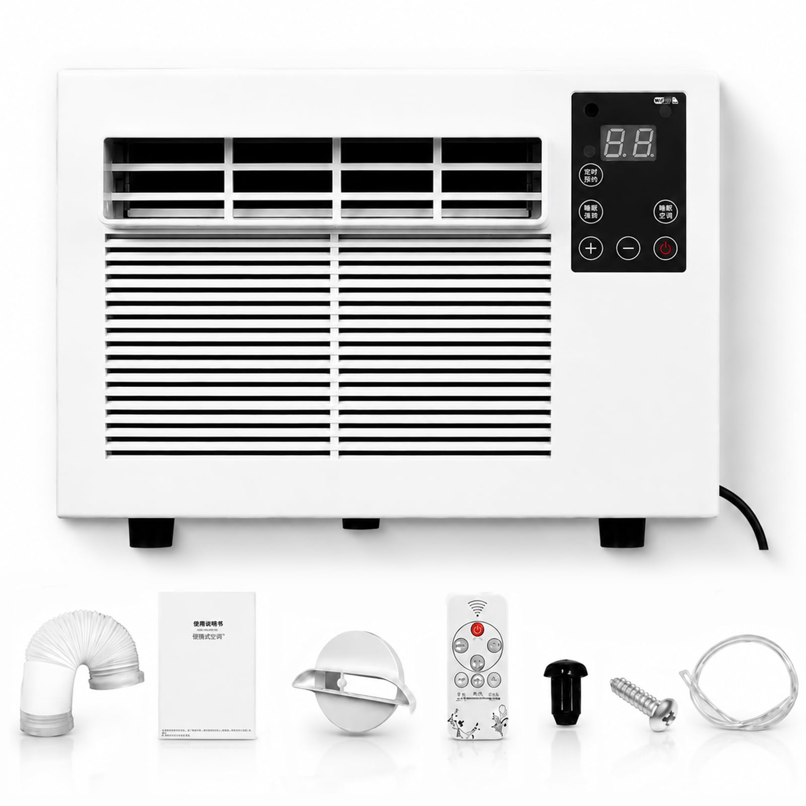 FgdVrelnor Portable Camping Air Conditioner, 1876 BTU AC, 280W Low Power, Quiet Spot Cooler with Remote, Cooling & Dehumidifying Dual Mode, 24H Timer, for 1-5㎡ Tent, RV, Outdoor