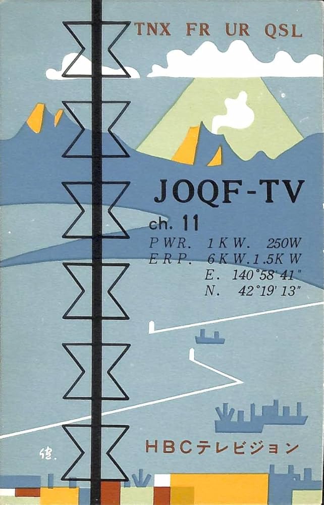Amazon.co.jp: BCLベリカードJOQF-TVHBC北海道放送室蘭放送局