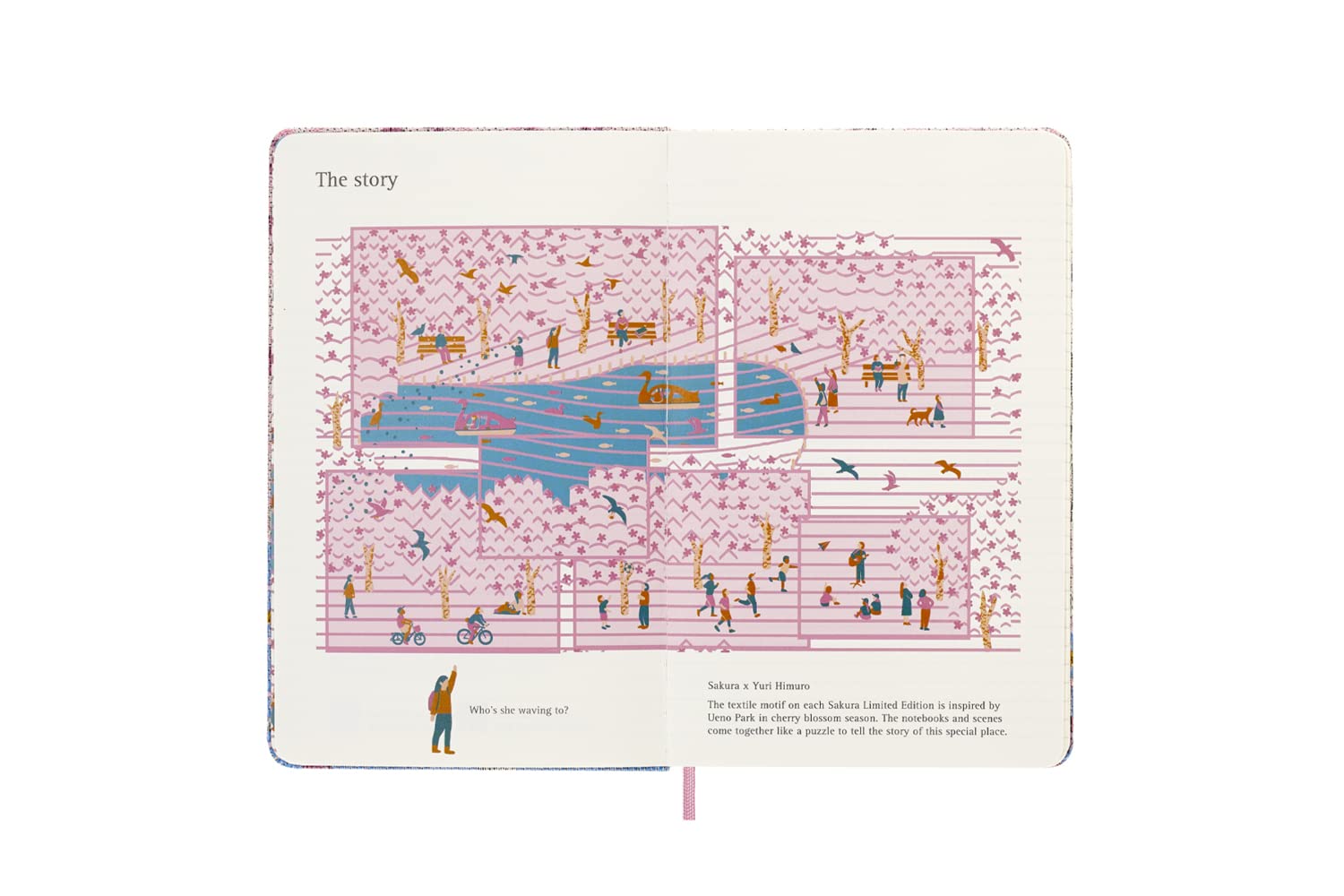 Moleskine Scatola da Collezione Sakura, Set con Taccuino in Edizione Limitata, Taccuino Sakura, Copertina Rigida in Tessuto, Dimensioni Large 13 x 21 cm, Colore Rosa Scuro