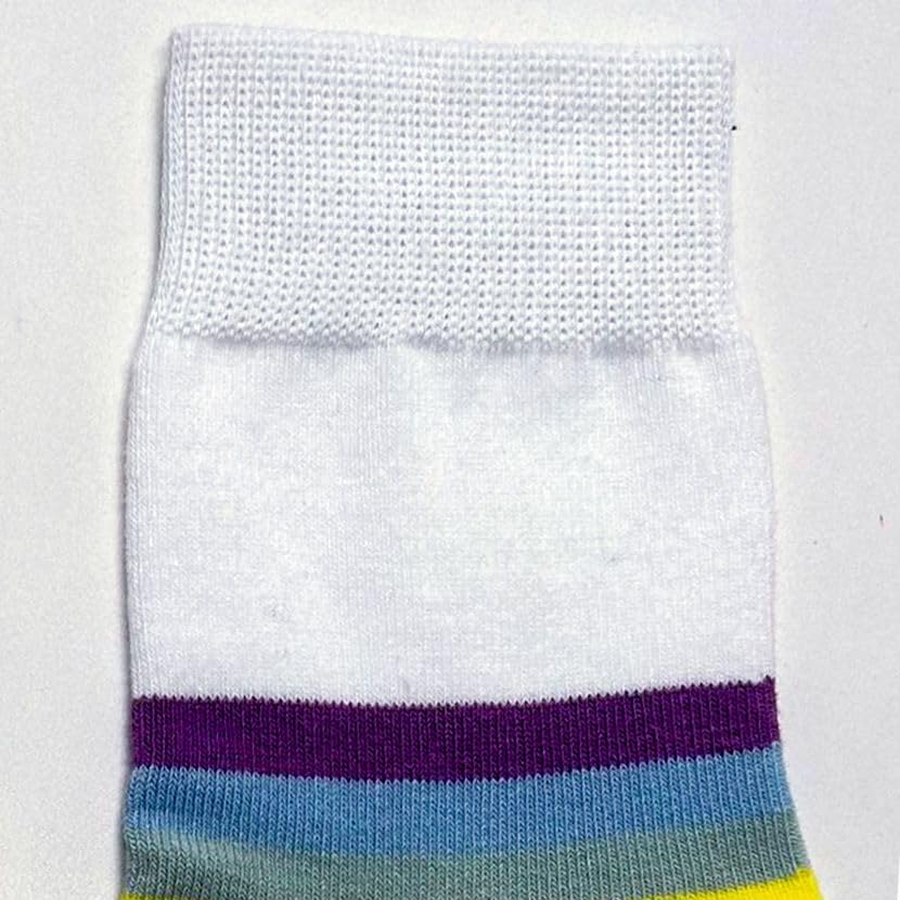 Image of VIKITA Girls Ankle Socks 3 pairs set in Summer winter Rainbow Stripe Christmas socks for little kids SF5010 6T