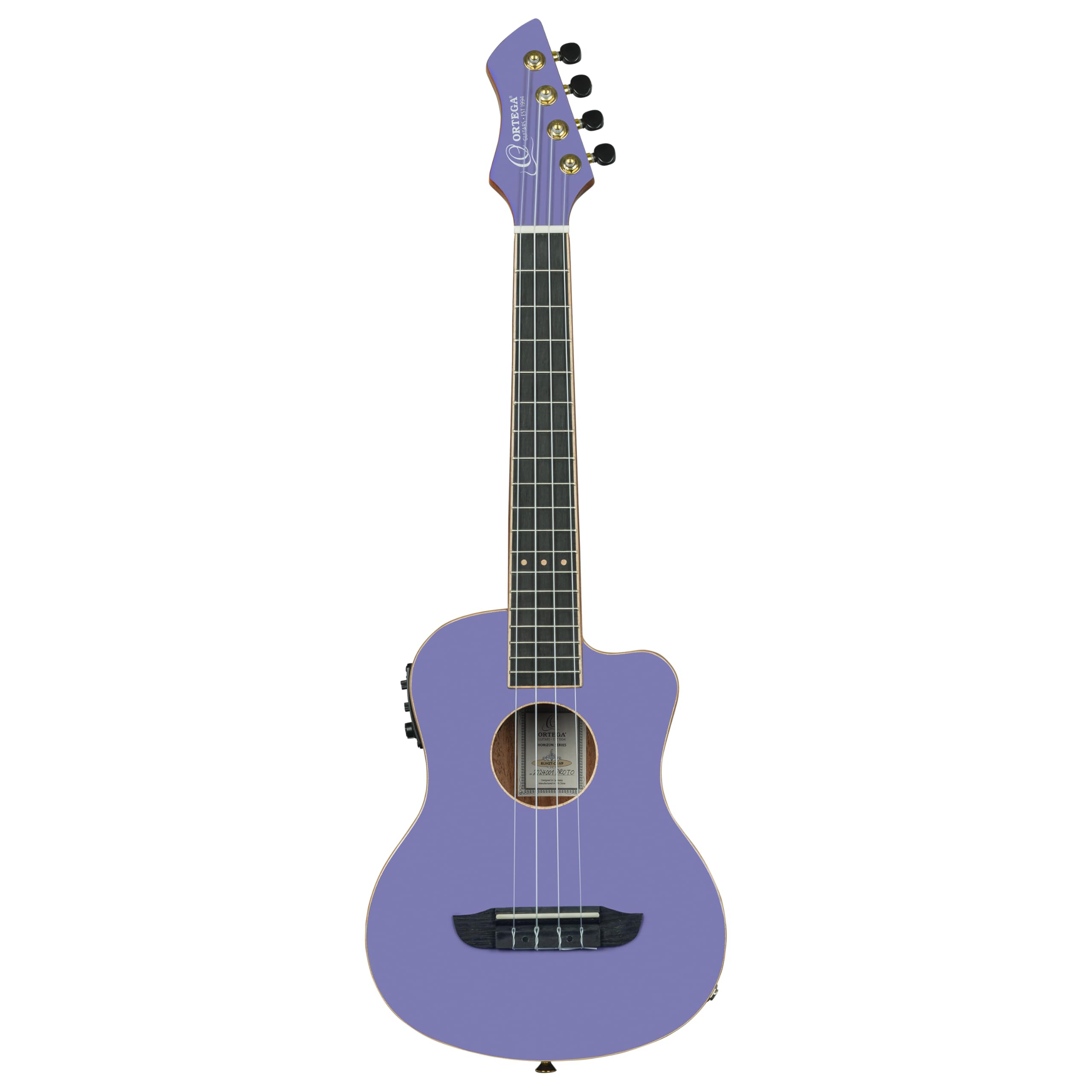 Ortega Guitars Ukulele Tenore Elettro-Acustico – Horizon Series – Gig Bag Inclusa – Cedro / Okoume, Purple (RUHZT-CE-VP)
