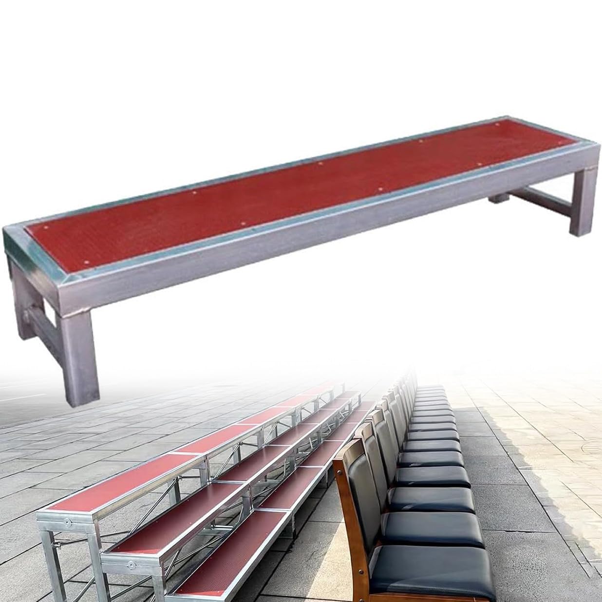 Plataforma escénica, tarimas portátiles para Coro con escalones escalonados: Ideales para representaciones en aulas e Iglesias, podio para Fotos grupales, Plataforma de escaleras Duradera pa