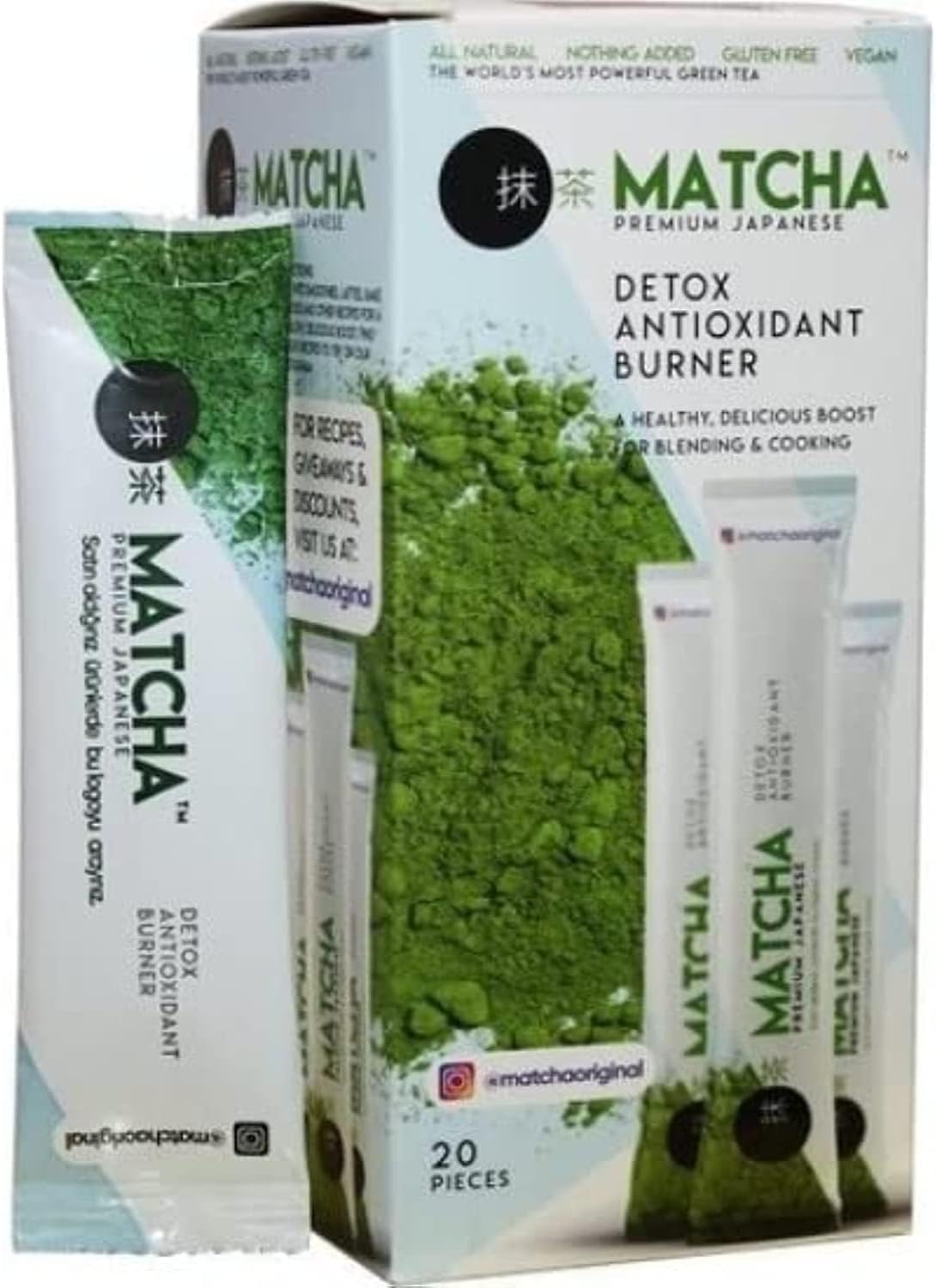 Japanese Original Matcha Tea Detox Fat Burner Antioxidant Detox Tea