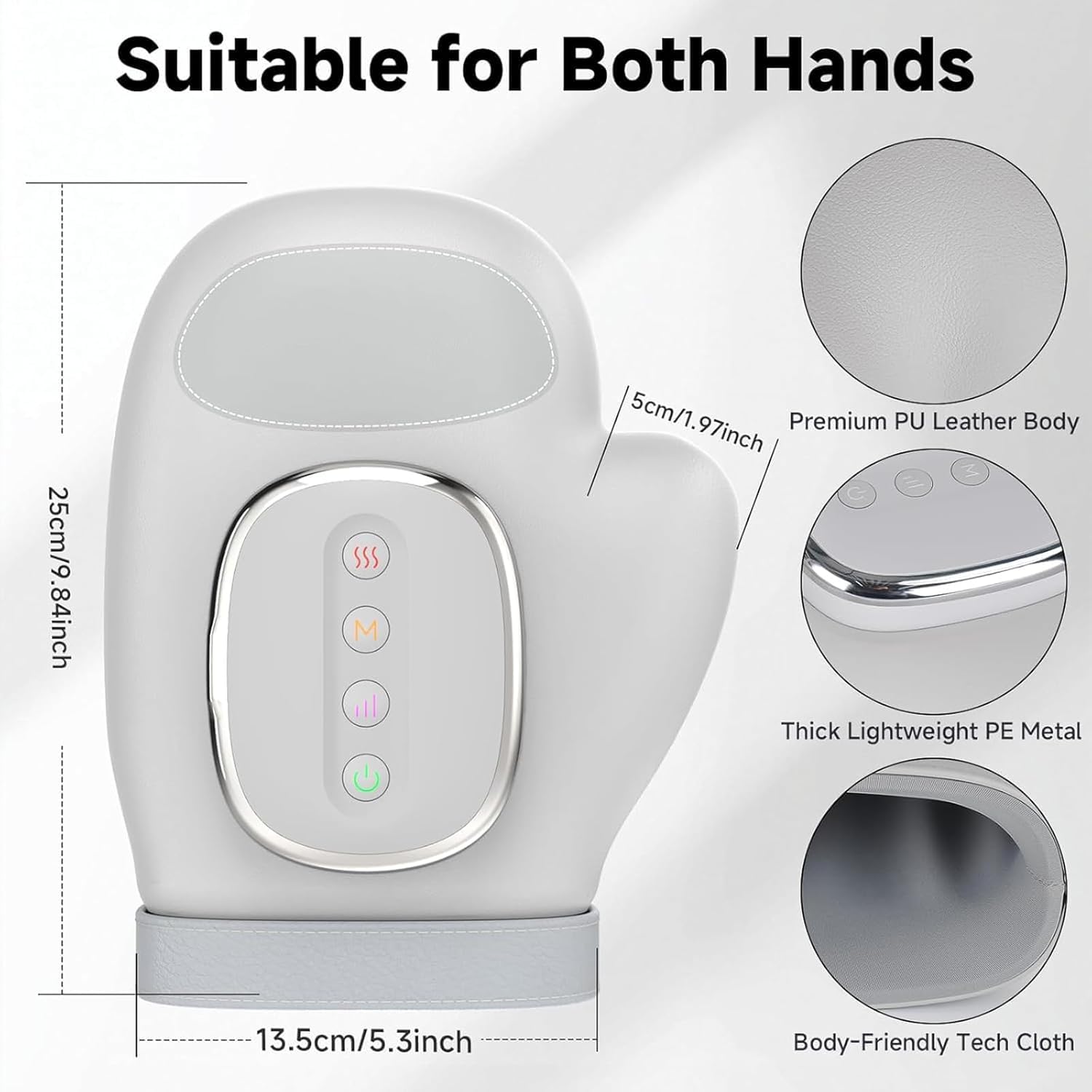 Handmassagegerät Mit Wärme Und Kompression, Handmassagegerät Mit Airbag-Knetmassage, Getrennte Fingermassagen, Einstellbare Temperatur Und Intensität, 15-minütiger Auto-Timer, Für Arthritis