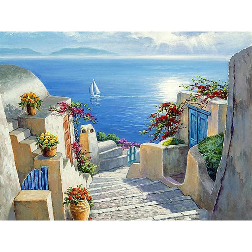 Kit Broderie Diamant Complet,5D DIY Diamond Painting,point De Croix Diamant Complet,Monde Sous-marin Artisanal Sur Tissu En Toile Idéal Pour La Décoration à La Maison/salon/chambre/bureau 30x 40cm