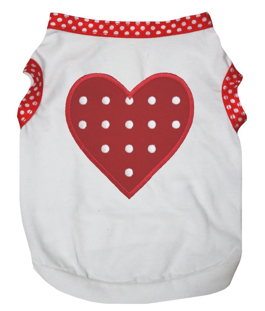 Chemise pour chien rouge à pois blancs taille XXL grand canidé