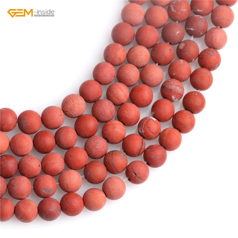 SHGbeads 6mm Frost Matte Red Jasper Semi Precious Gemstone Round Loose Beads for Jewellery Making DIY Handmade Craft Supplies 15" - Image 4