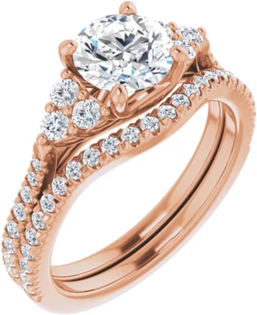1 CT Moissanite Handmade Bridal Ring Set Engagement Anniversary Ring for Women, Solitaire Style Design, Promise Gifts for Her Antique