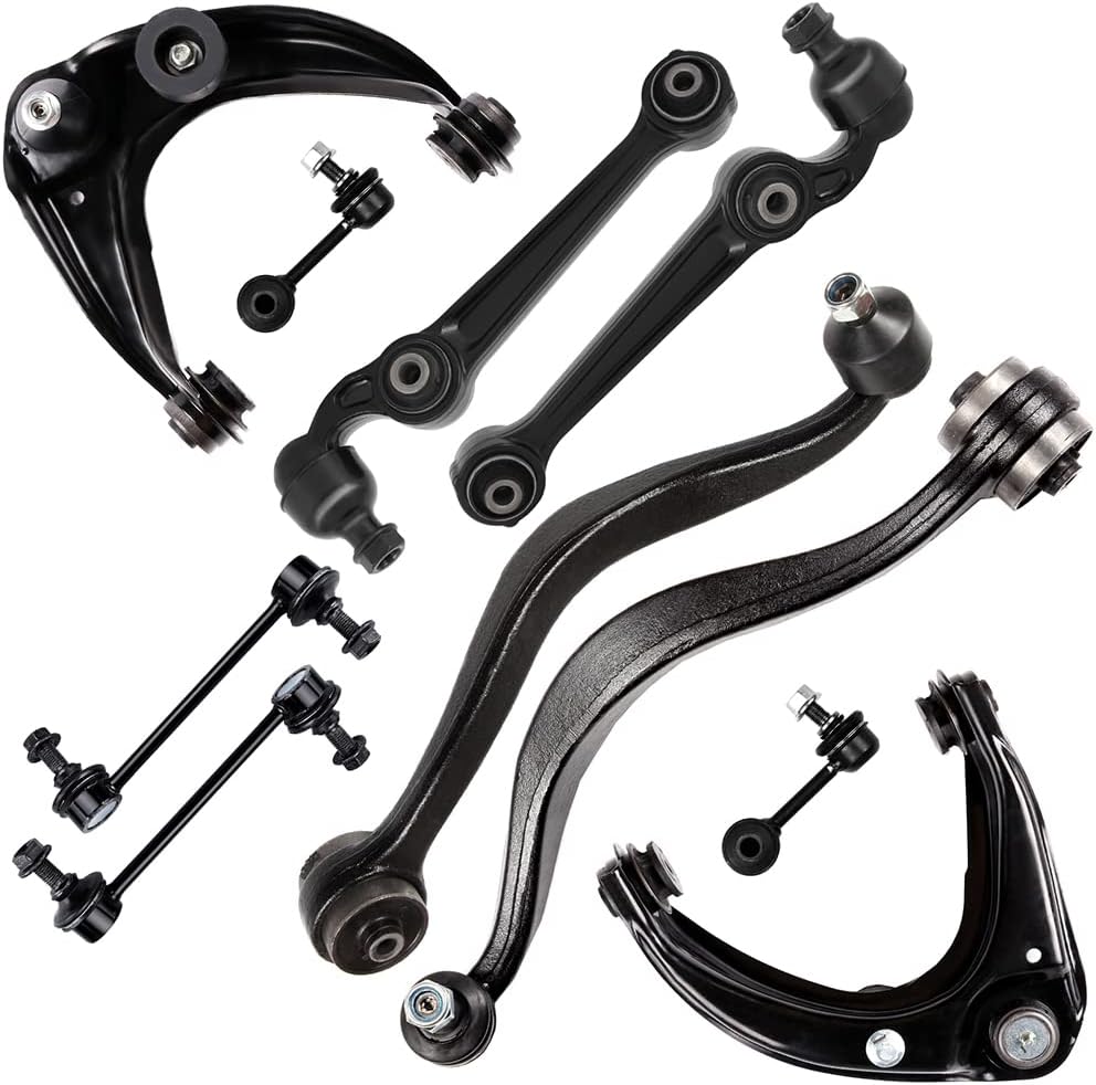 SCITOO 10pcs FWD Suspension Kit Lower Control Arm Upper Control Arm Sway Bar Link Fit 2010-2012 For Ford Fusion 2011-2012 For Lincoln MKZ 2010-2011 For Mercury Milan