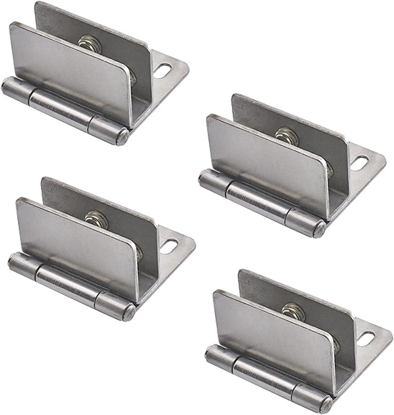 Glass Door Pivot Hinge, Shower Glass Doors Hinges,90 Degree Door Pivot Hinge Kit Zinc Alloy Clamp Clip,4 Pieces