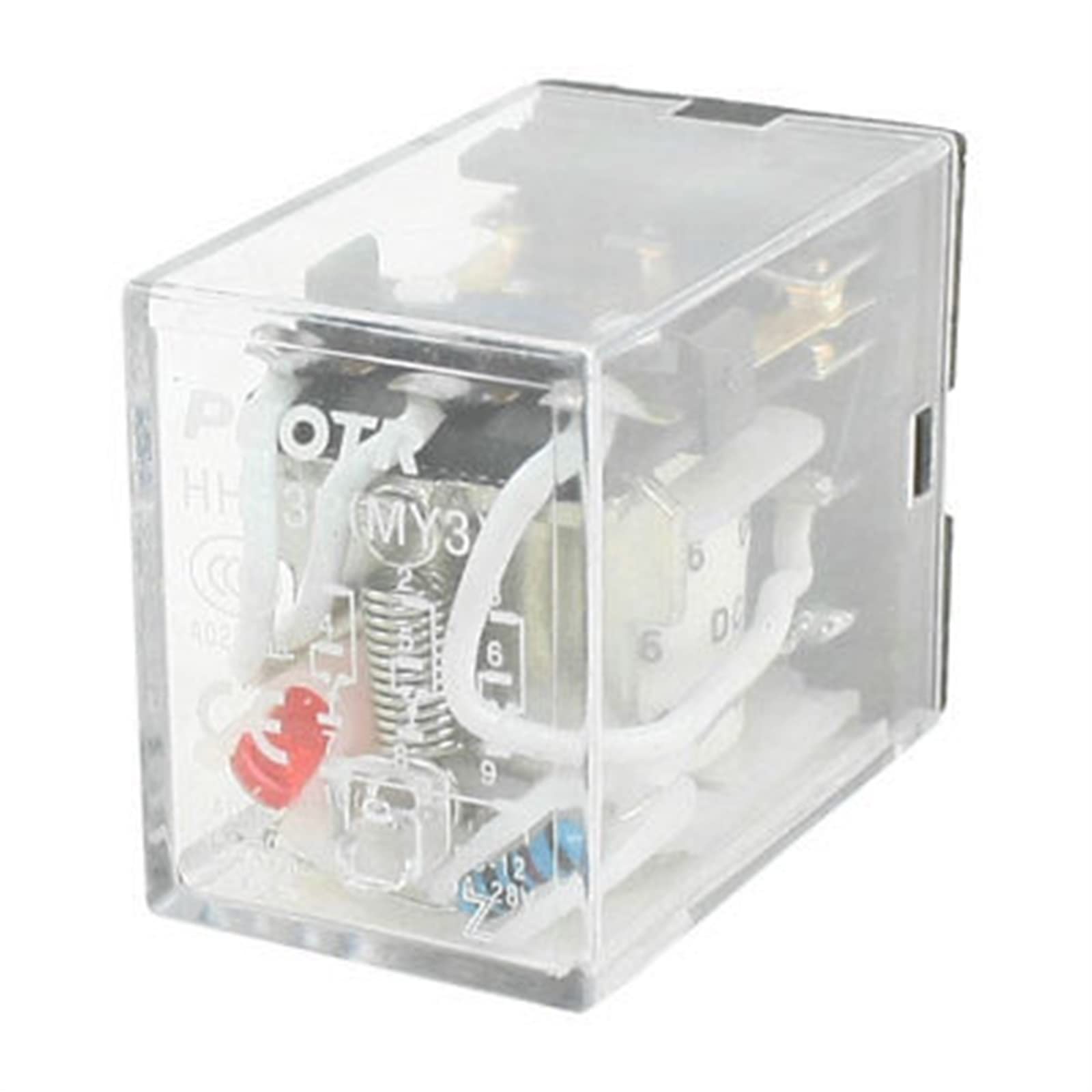 JGNAYRKJQI HH53P 35mm DIN Rail DC 6V Coil 3PDT 11 Pin General Purpose Power Relay 2pcs