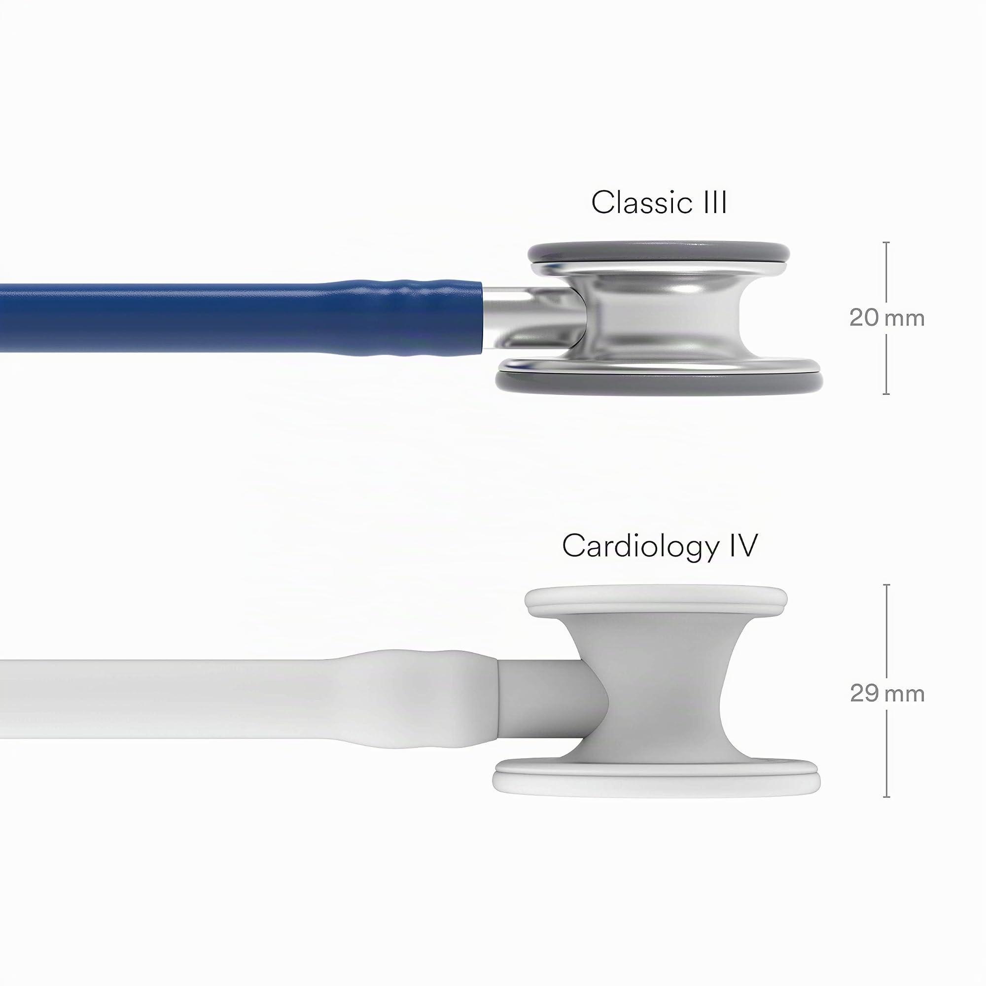 3M Littmann Classic III Stethoskop mit Gravur personalisiert, Arzt Stethoskop zur Überwachung, Profi Diagnostikstethoskop für Praxis, Klinik, Pflege, Rettungsdienst (Dunkelblau)