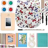 Katia Instant Camera Accessories Bundles Set for Fujifilm Instax Mini 8 Instant Film Camera with Camera Case/Album/Selfie Len/Frames/Stickers/Filter -Set11 (White)