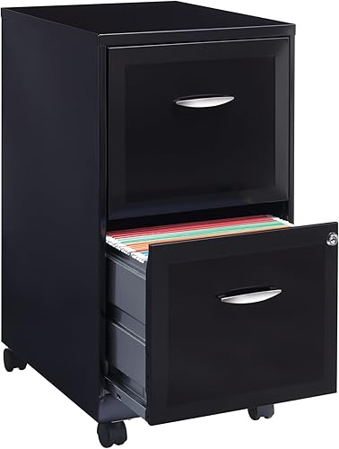 Miniatura 6 de Hirsh SOHO - Archivador móvil con 2 cajones, 18 pulgadas, color negro