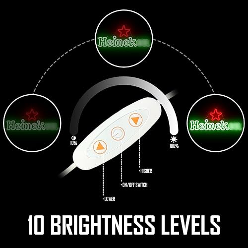 Miniatura 4 de Letreros de neón de cerveza regulables con luz de neón para el hogar, bar, letreros de cerveza de neón para decoración de pared, tienda de cuevas de