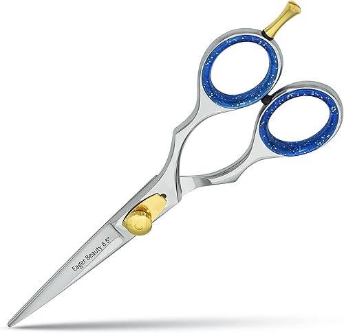 Eager Beauty Tijeras profesionales para el cabello, tijeras de corte de pelo, tijeras de peluquería grandes de 6.5 pulgadas para hombres y mujeres,