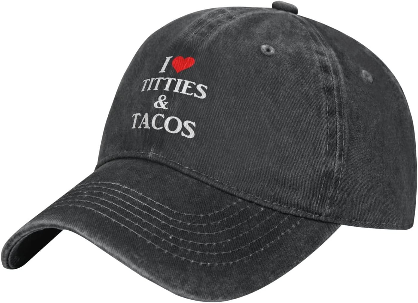 I Love Titties and Tacos Baseball Cap Casual Mans Womens Baseball Cap Washable Adjusting Buckle of Metal Baseball Caps