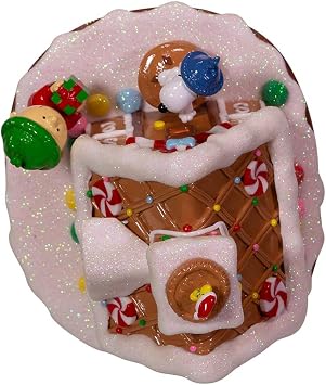 Kurt Adler Battery-Operated Peanuts LED Gingerbread House Table Piece