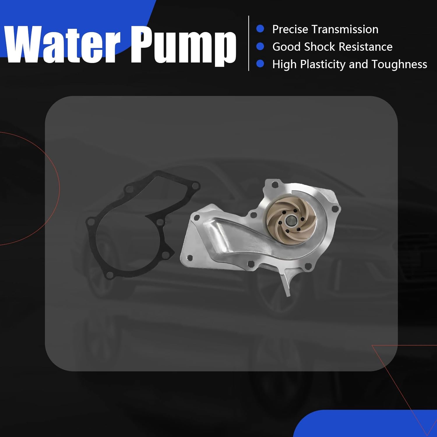 AUCERAMIC Engine Timing Belt Kit with Water Pump Fit for 2013-2015 Ford Escape, 2013-2014 Fusion, 2014-2015 Transit Connect, 2014-2019 Fiesta - 1.6L L4 DOHC Replace# BE8Z-6K254-A, BE8Z-6268-C