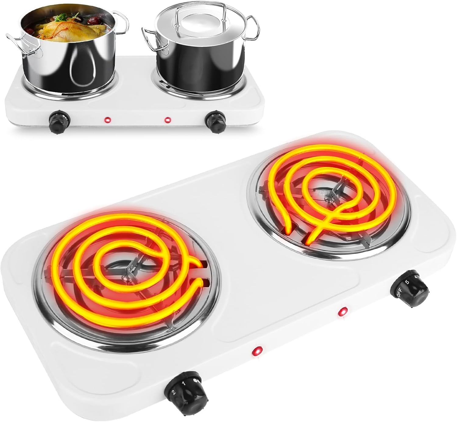 TeqHome Hot Plate, 2000W Portable Electric Stove for