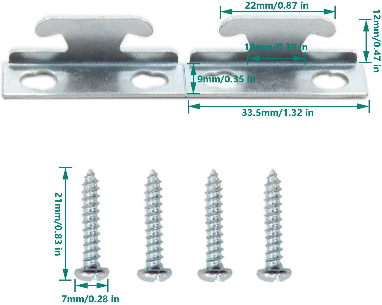 Single Curtain Rod Hardware Brackets,ULIFESTAR Curtain Hook Accessories with Installation Screws 4 Pack