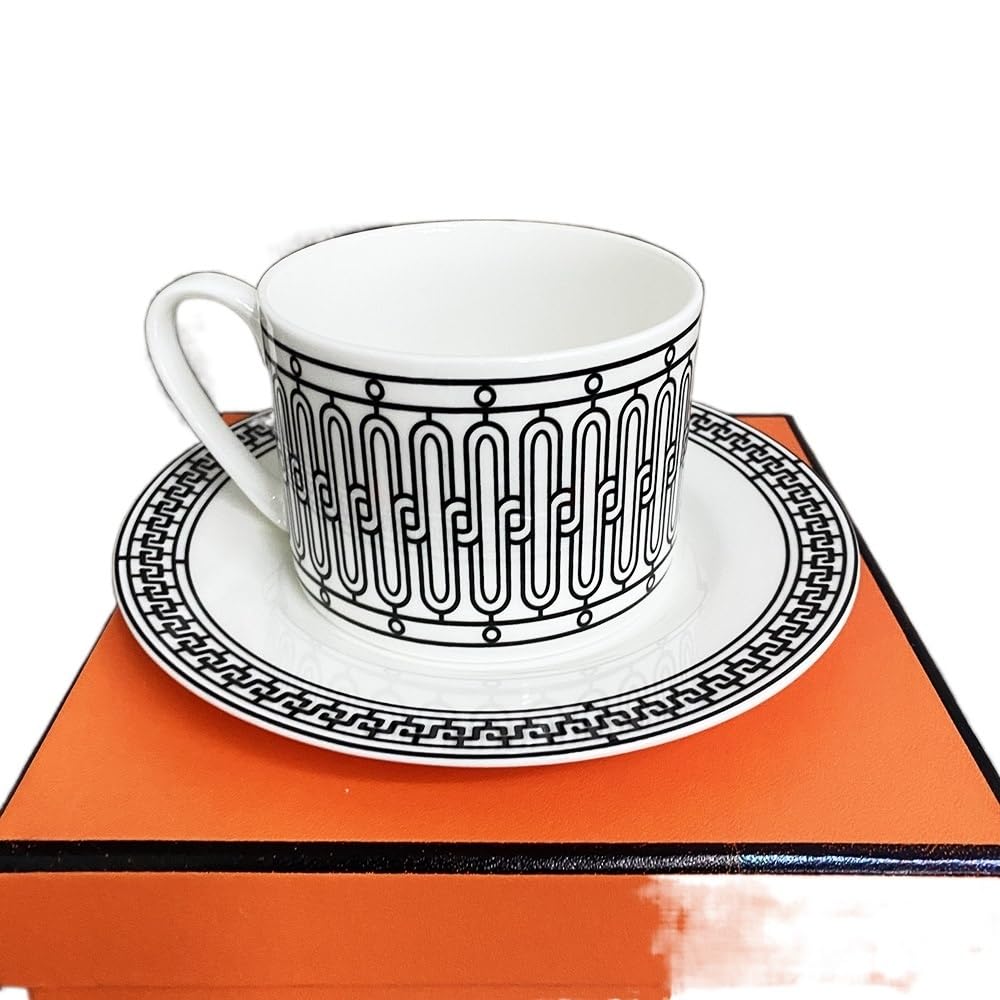 Tazas Cafe Juego de 2 Tazas de té de cerámica de Arte Vintage, Tazas y Platos de té y café, Tazas de té y platillos, los Mejores Regalos Juego De Cafe(7)