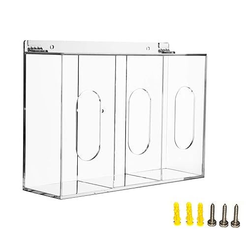 Miniatura 5 de Dispensador de redecilla y cubierta de zapatos, triple máscara desechable, soporte de plástico para guantera con tapa, montaje en pared,