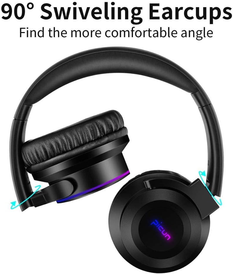 Picun B9 Headphones with 90 degree swiveling earcups