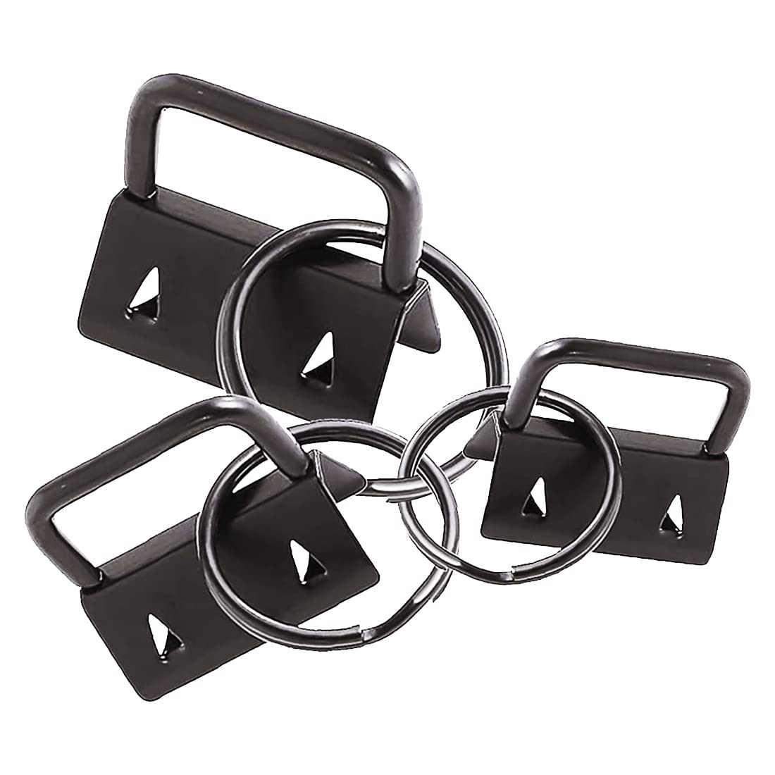 60 stuks sleutelband, onbewerkte sleutelhangers, 25 mm, hardware