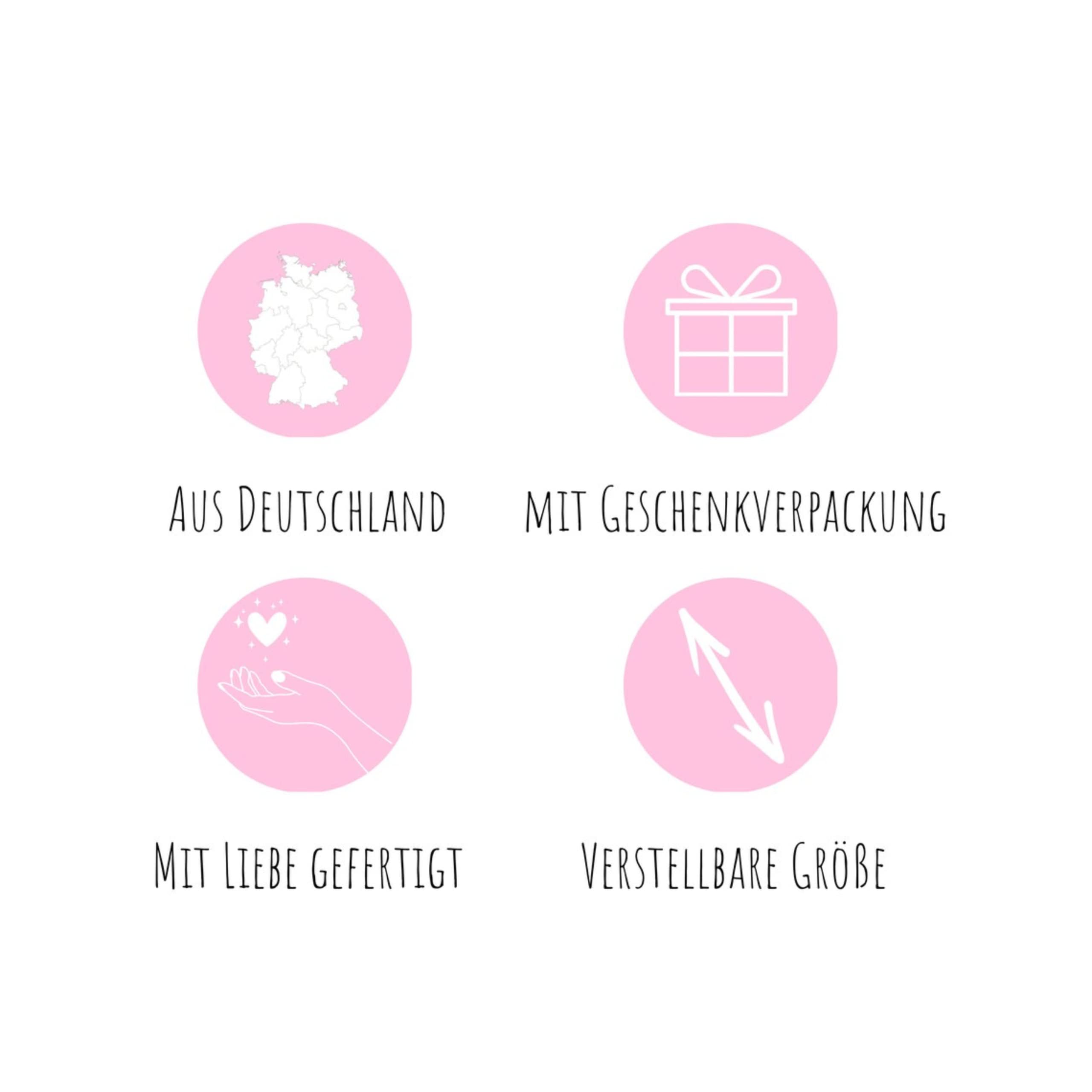 Geschenk zur Kommunion für Mädchen und Jungen – Symbol Armband nach Wahl, 316L Edelstahl (PVD-vergoldet, PVD-rosévergoldet) – personalisierte Geschenkbox mit Name
