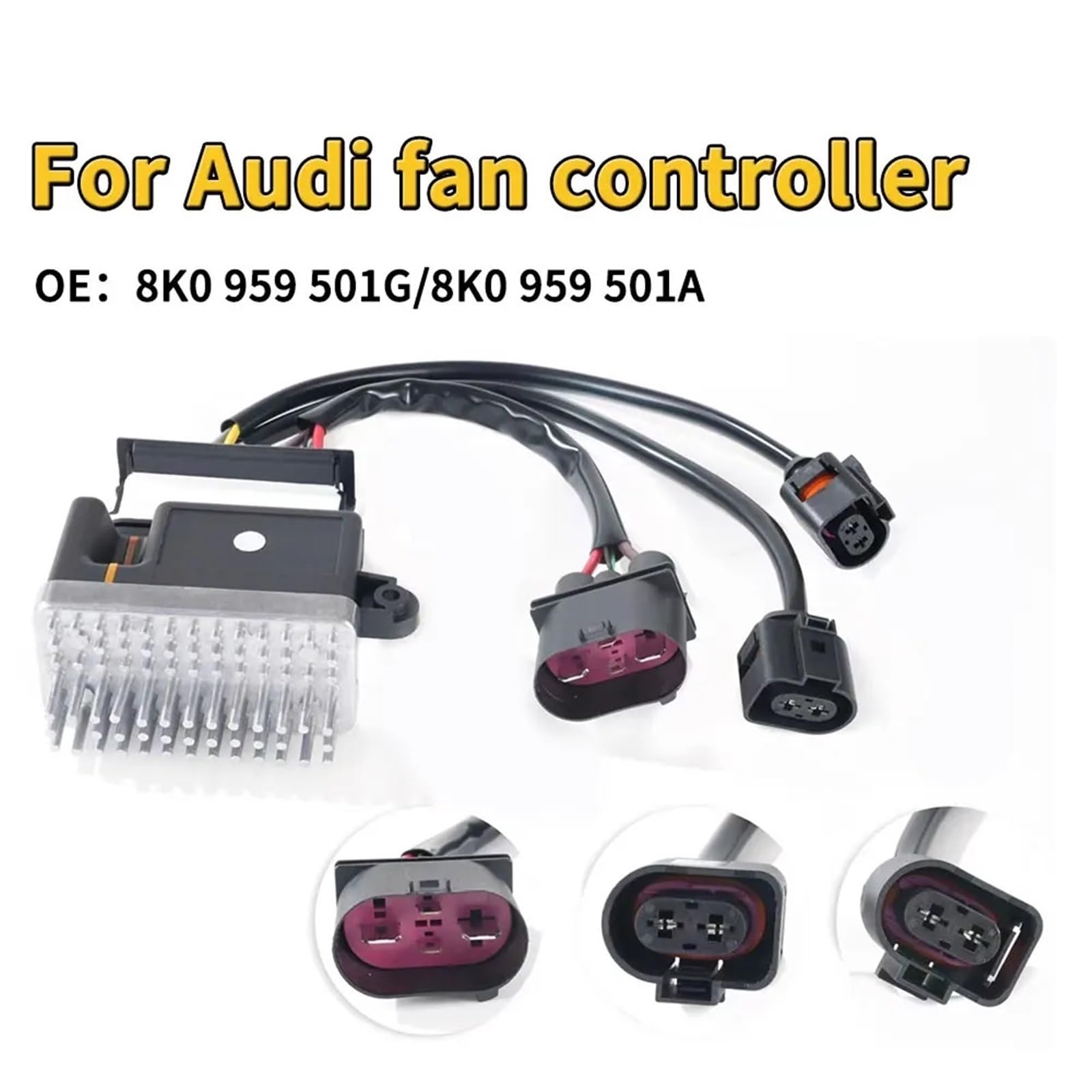 Radiadores motor Cooler Kit 8K0 959 501G 8K0 959 501A Para Audi A4 B8 A6 C7 Q3 Q5 Módulo controlador de ventilador electrónico automotriz Unidad de control de relé