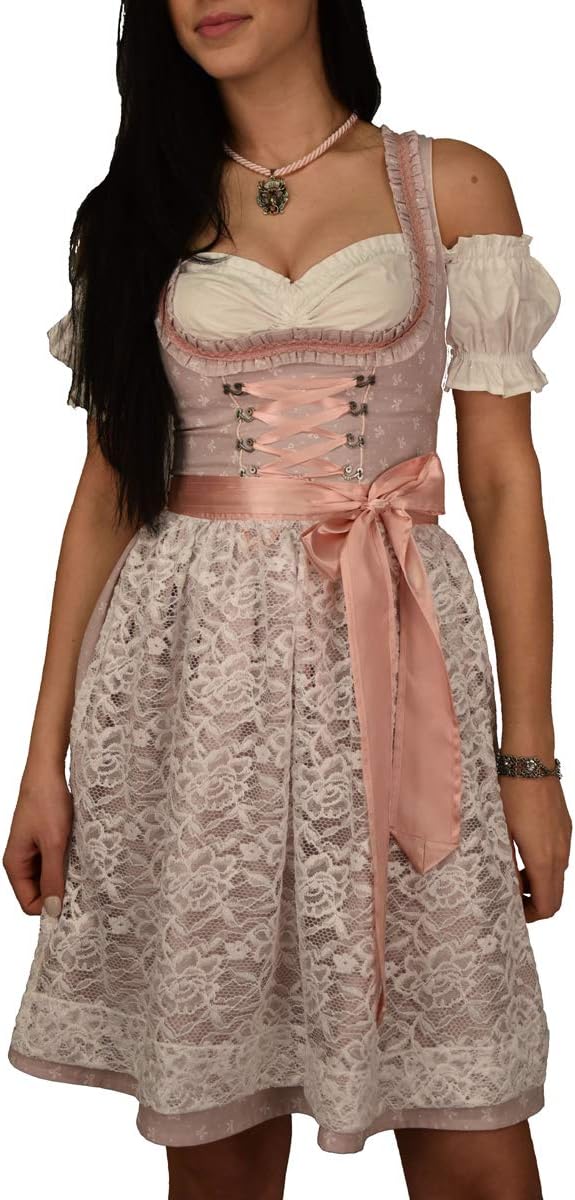 Golden Trachten Women's Strapless Sleeveless Dirndl Dress Purple Purple