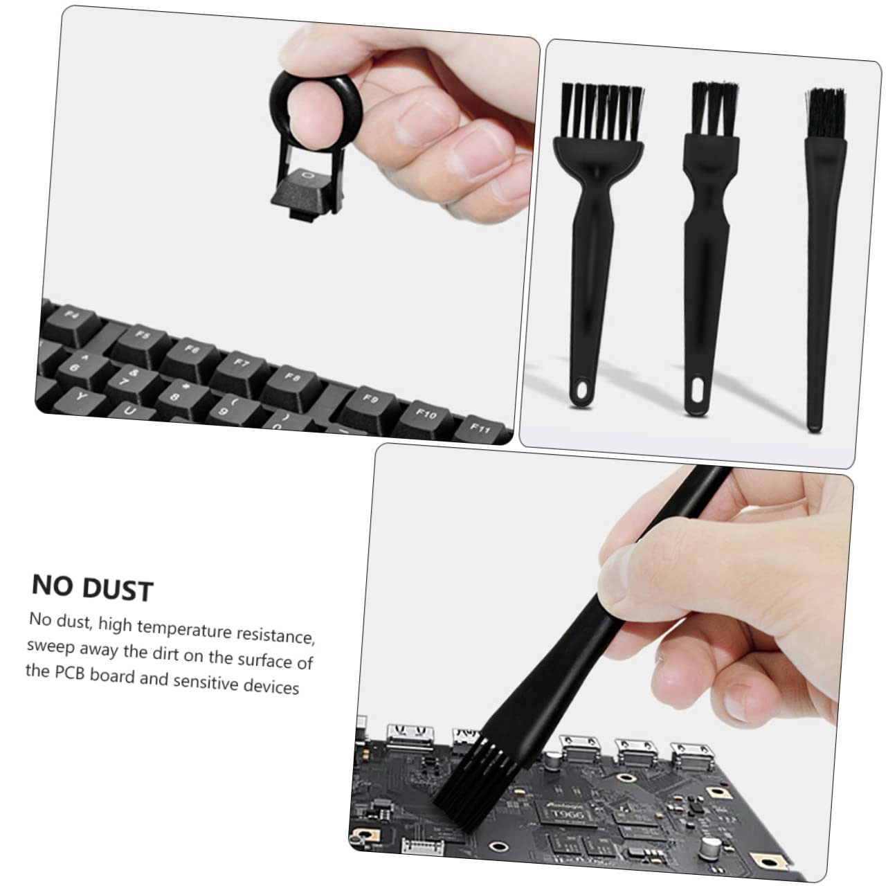 ARTIBETTER 1 Cleaning Brush Switch Puller Portable Keyboard Screen Cleaner Mechanical Electronics Cleaning Kit Keyboard Tool Portable Brush Anti Static Brush for Electronics Car Black Pp
