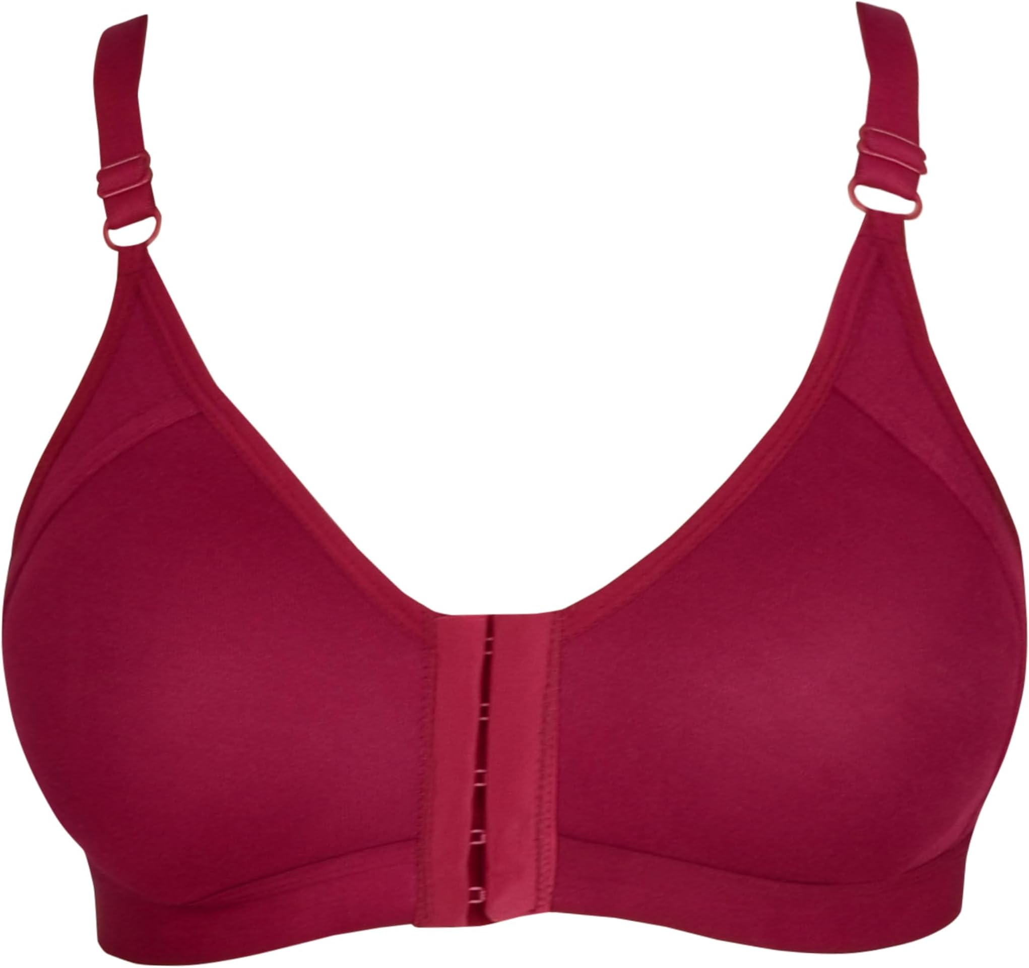 Women’s Front Open Hook Bra Wireless Comfortable Everyday Support Soft Fabric Adjustable Straps Easy Wear Perfect Daily Use Fit 1 Pcs