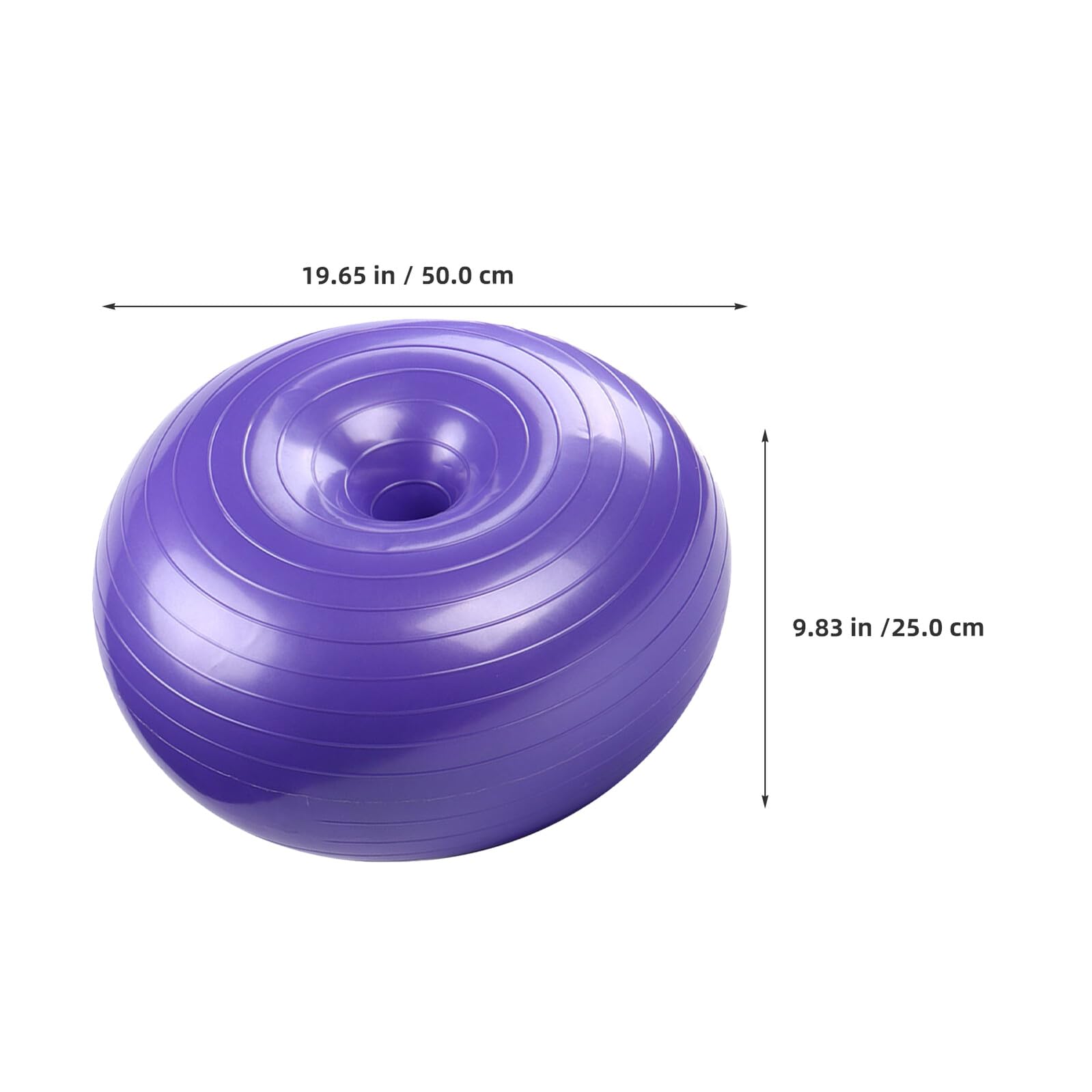 BESTonZON Lilaer Donut Yoga Ball aus PVC mit Luftpumpe für Pilates