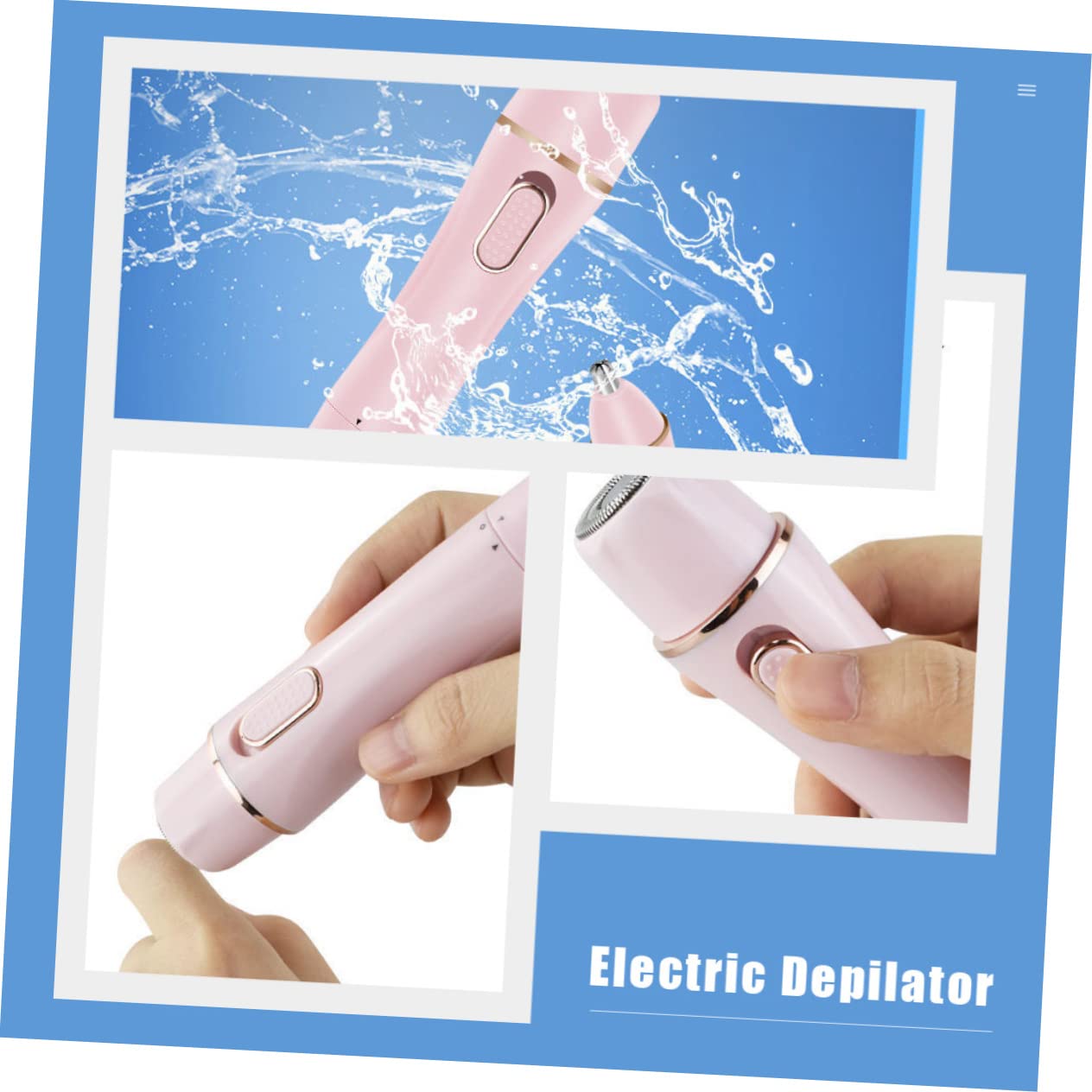 2 Juegos Recortadora de Corporal USB para Mujeres Afeitadora Eléctrica Portátil y Multifuncional para Brazos y Ligero Usar