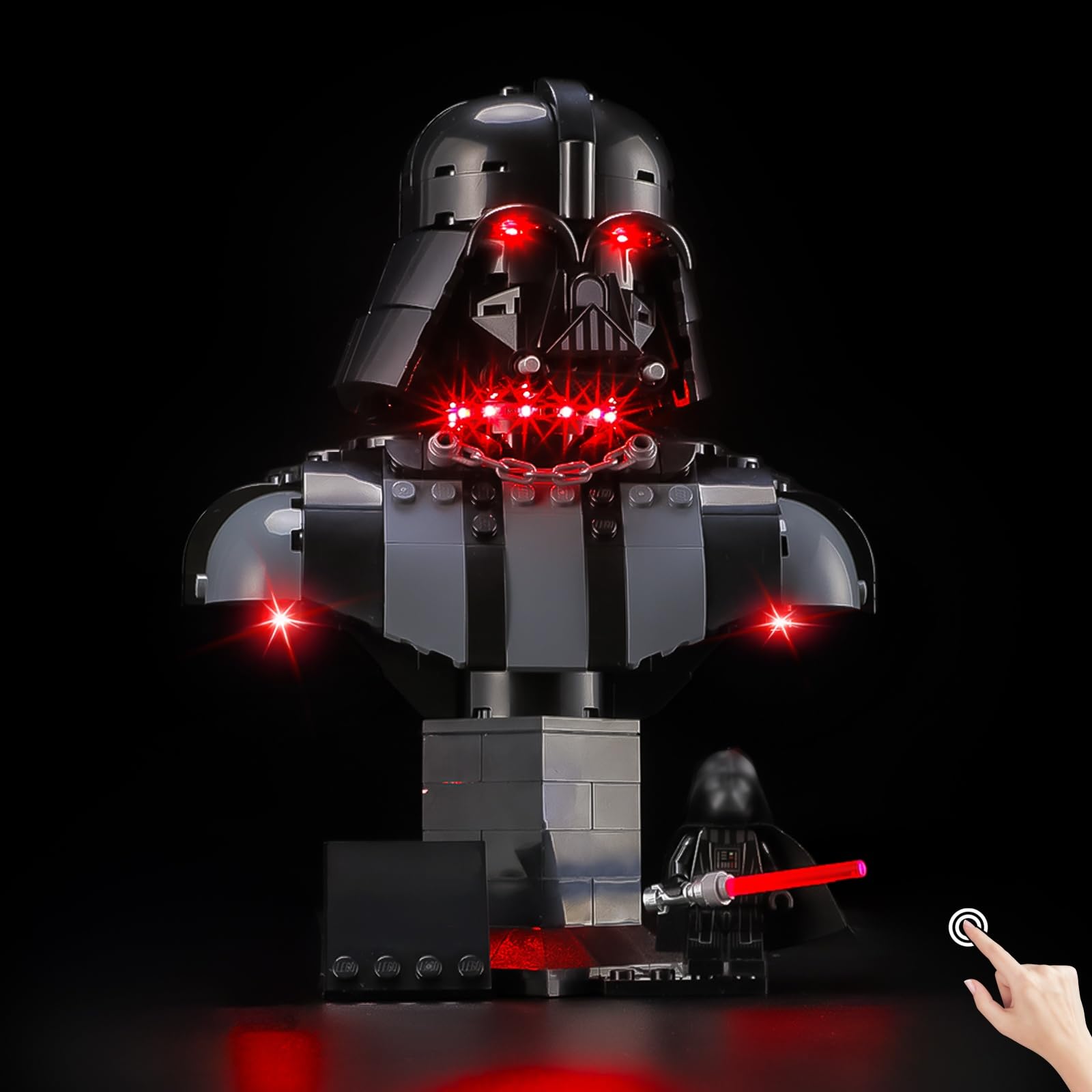 BRIKSMAX 2.0 Light Kit Compatible with Lego Star Wars Darth Vader Bust 75439 Building Sets(Touch Control) - Original LED Lighting Kits (Accessories Only) for Display, Gifts & Collectors — image 1