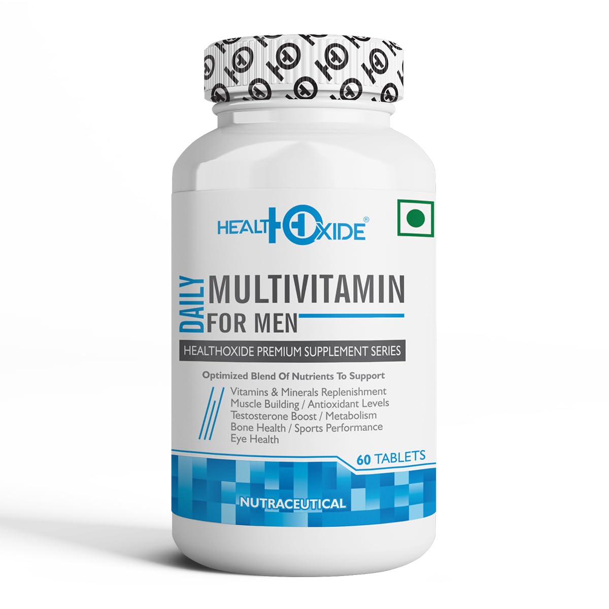 Healthoxide Daily Multivitamin for Men (60 Tablets) - With Vitamin C & D3, Zinc, Ginseng Extracts and Multiminerals (Pack Of 1) (B0D3WY19MW) Amazon Price History, Amazon Price Tracker