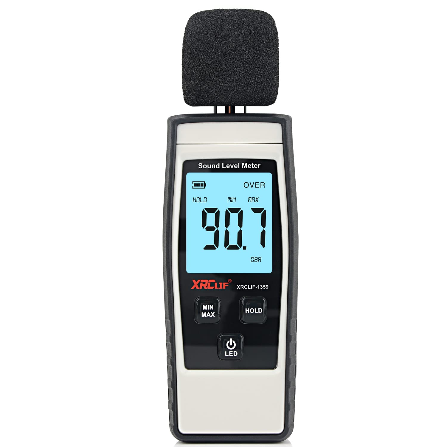 Decibel Meter Sound Level Reader 30-130dB(A), Hand-held Sound Noise Meter, Digital Noise Meter Decibel Monitoring Tester Calibrated Audio Noise Volume Measuring Tool