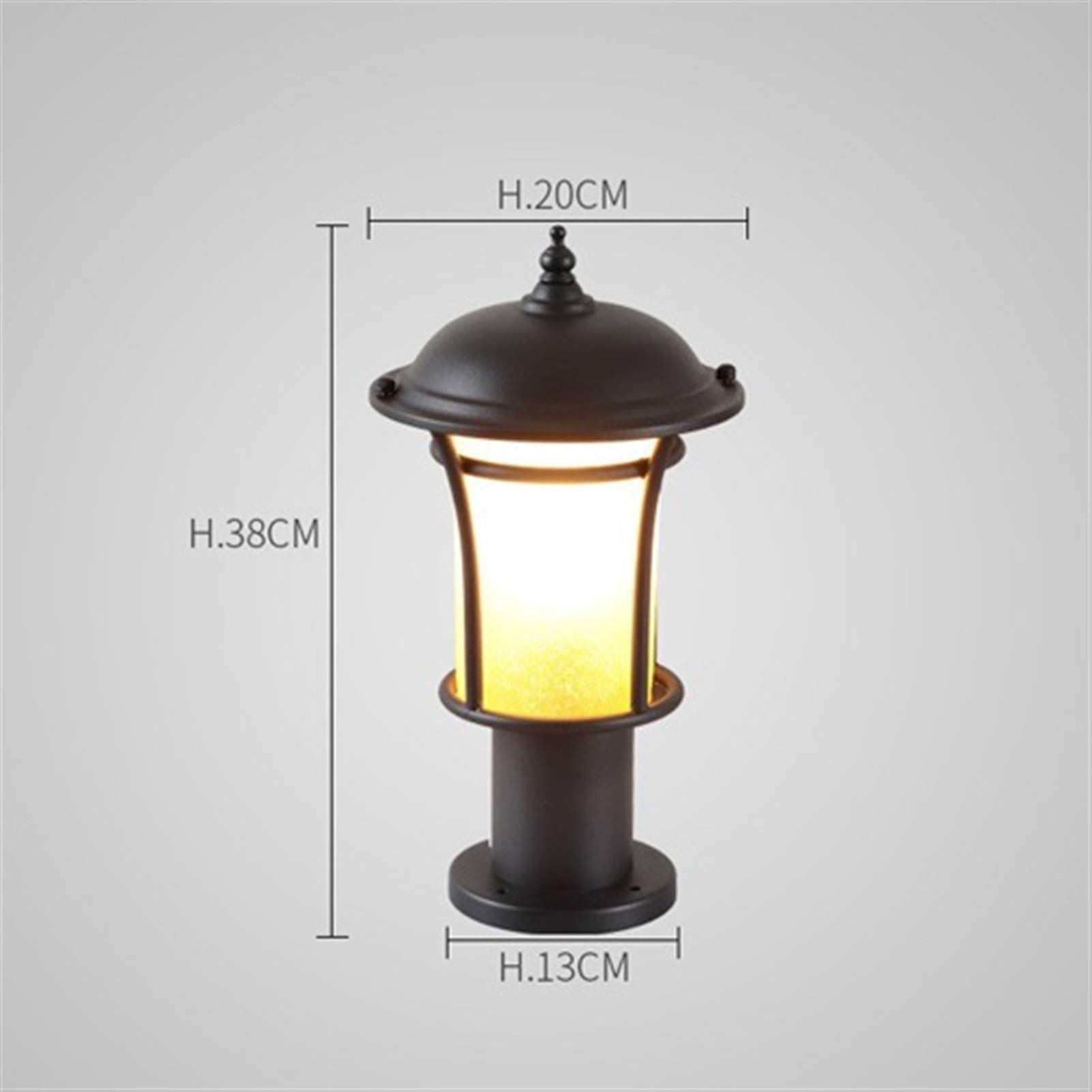 Lampada da testa a colonna per esterni vittoriana europea Lampada da cortile impermeabile per esterni a LED Lampada da parete per villa da giardino Lampada da palo per porta FenSquare Lampada per