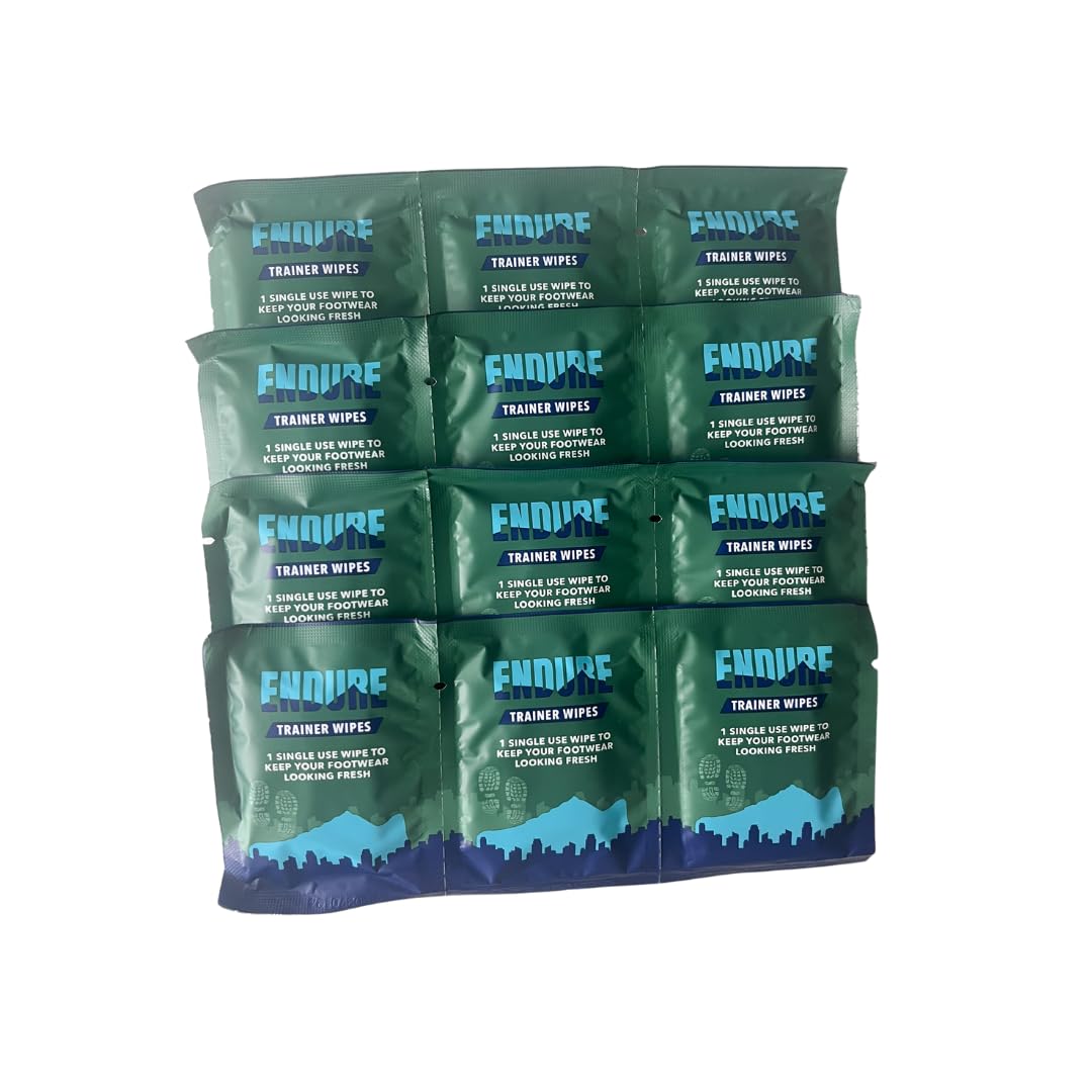 EndureTrainer and Shoe cleaning wipes - Dual textured wipe for effective on the go shoe and trainer cleaning. – Individually wrapped wipes