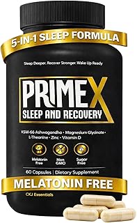 Sleep Aid Without Melatonin- Sleep Recovery Supplement with KSM-66® Ashwagandha and Magnesium Glycinate for Nighttime Relaxation & Restful Sleep- with L-Theanine, Zinc & Vitamin D3 (30 Servings)