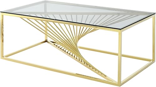 Miniatura 192 de Mesa auxiliar moderna de cristal de 20 pulgadas con marco de metal, mesa de noche, mesa esquinera para sala de estar, oficina en casa, dormitorio